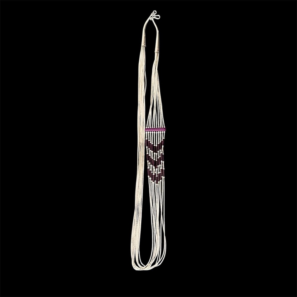 Navajo Liquid Silver Necklace - Picture 4 of 10